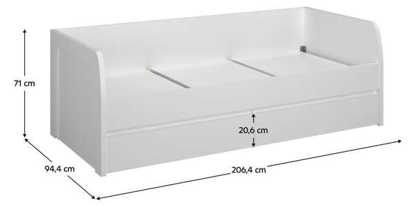 Egyszemélyes ágy 90 ERODON (fehér) (rácsos)
