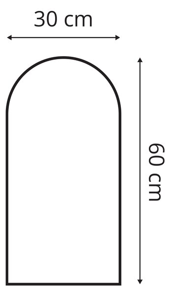 Bársony kárpitozott panel - Íves - 30x60cm Szín: Mézsárga