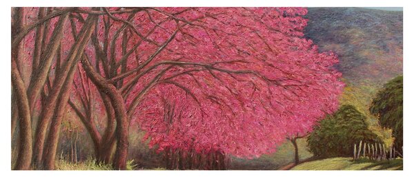 Virágzó fák képe (120x50 cm)