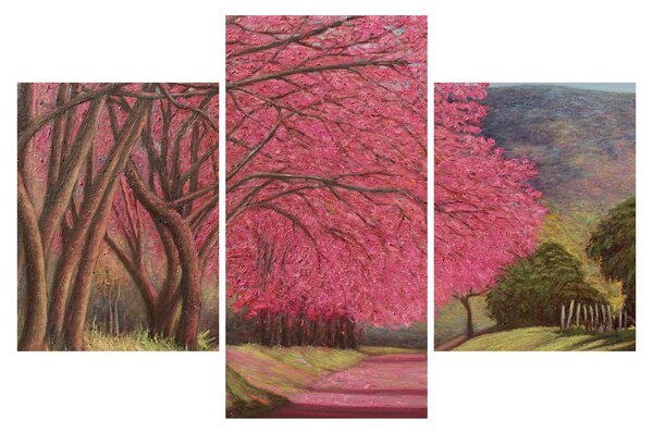 Virágzó fák képe (90x60 cm)