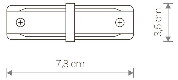 Nowodvorski PROFILE STRAIGHT CONNECTOR BLACK 9453