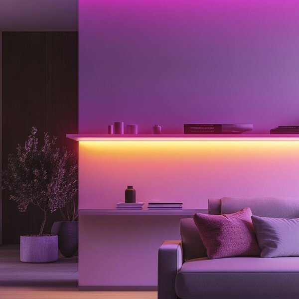 Calex Smart LED-csíklámpa, 10 m hosszú, CCT, RGB, WLAN, dimmelhető, Fehér / opál, Nappali / Étkező, Műanyag, Modern