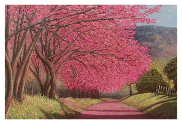 Virágzó fák képe (90x60 cm)