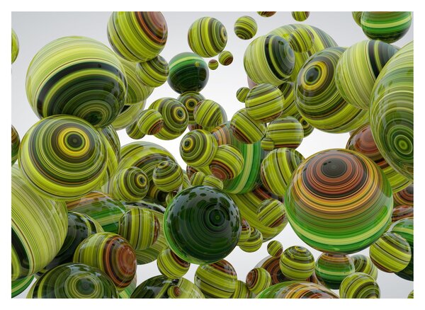 Csíkos gömbök képe (70x50 cm)