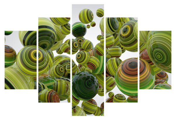 Csíkos gömbök képe (150x105 cm)