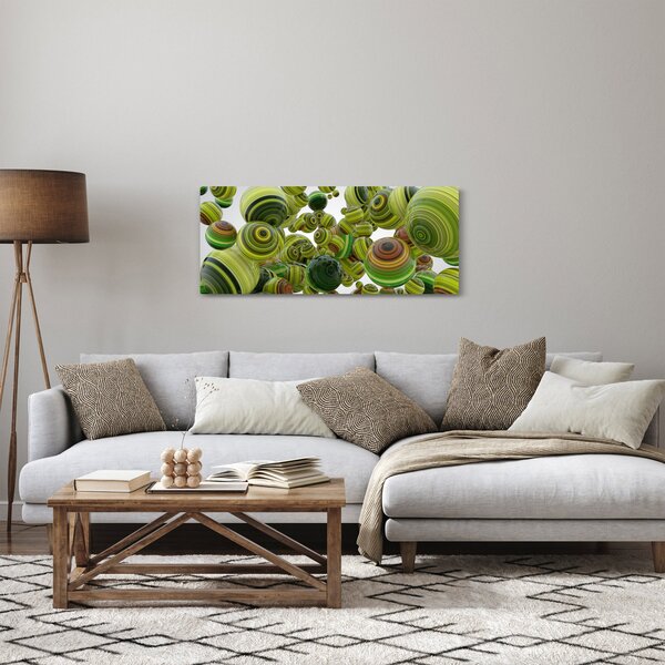 Csíkos gömbök képe (120x50 cm)