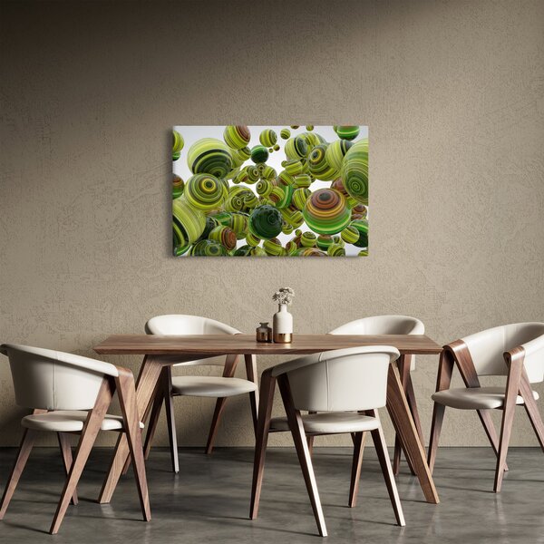 Csíkos gömbök képe (90x60 cm)