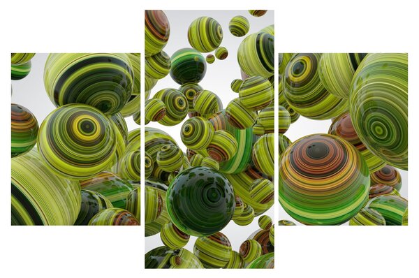 Csíkos gömbök képe (90x60 cm)