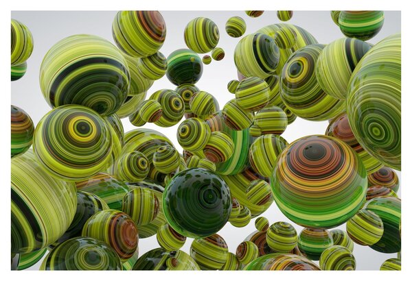 Csíkos gömbök képe (90x60 cm)