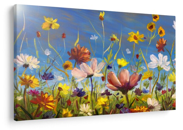 Festett kép egy virágzó rét (90x60 cm)
