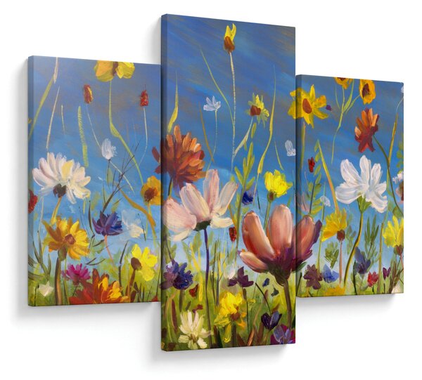 Festett kép egy virágzó rét (90x60 cm)