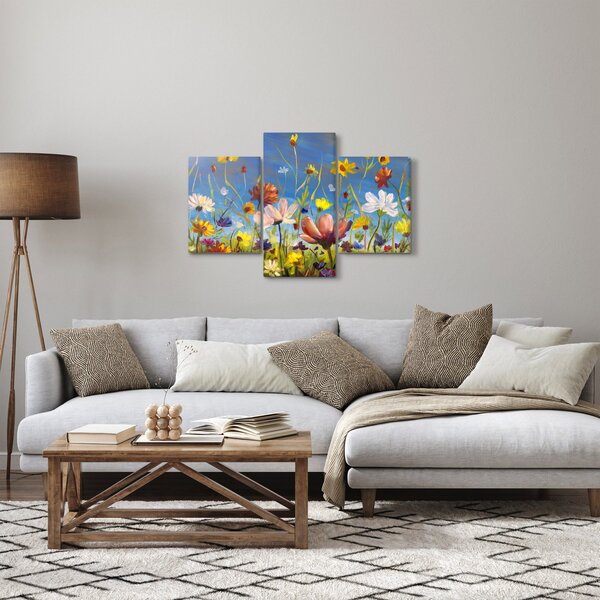 Festett kép egy virágzó rét (90x60 cm)