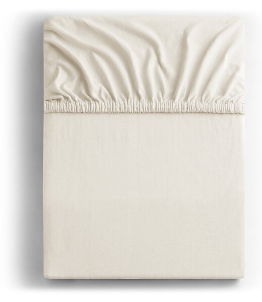 Amber Collection krémes fehér lepedő, 160-180 x 200 cm - DecoKing