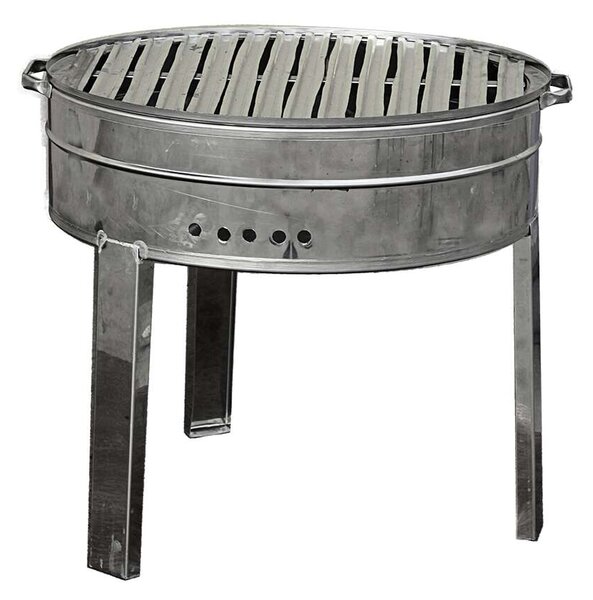 Rozsdamentes Kerti grillsütő - szürke