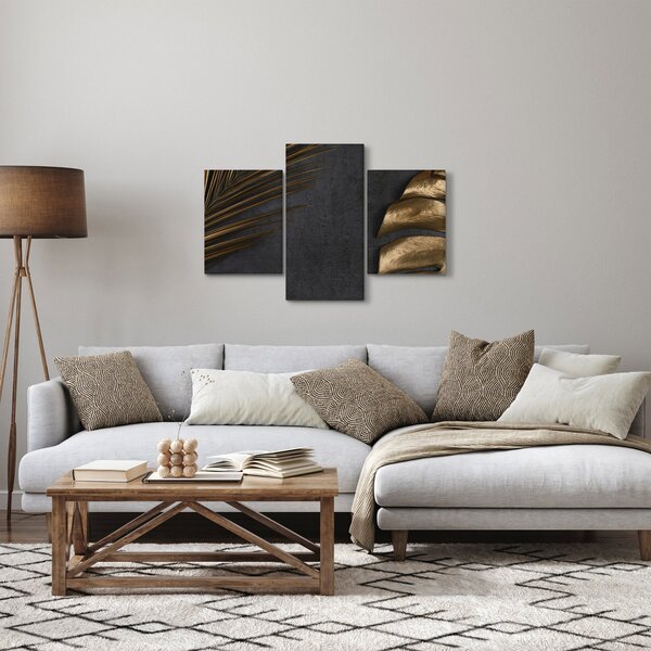 Kép arany levelekkel (90x60 cm)