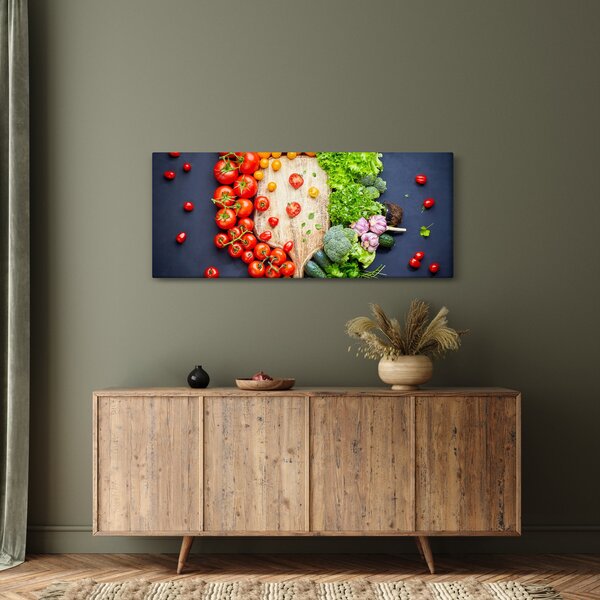 Kép - Zöldséggel teli asztal (120x50 cm)