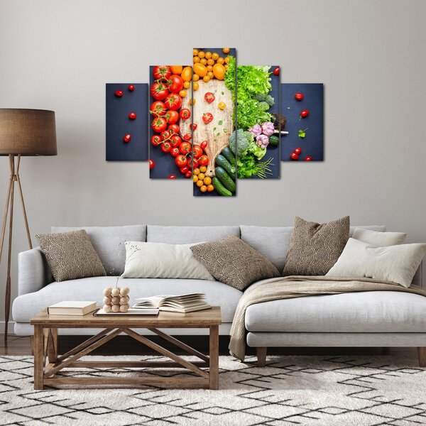 Kép - Zöldséggel teli asztal (150x105 cm)