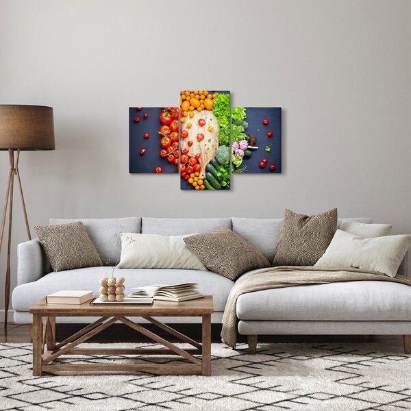 Kép - Zöldséggel teli asztal (90x60 cm)
