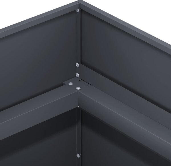 VidaXL Kerti cserép Antracitszürke 120 x 40 x 60 cm