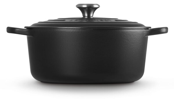 Le Creuset Signature kerek öntöttvas sütő-főzőedény, 28cm, 6,7 l, fekete