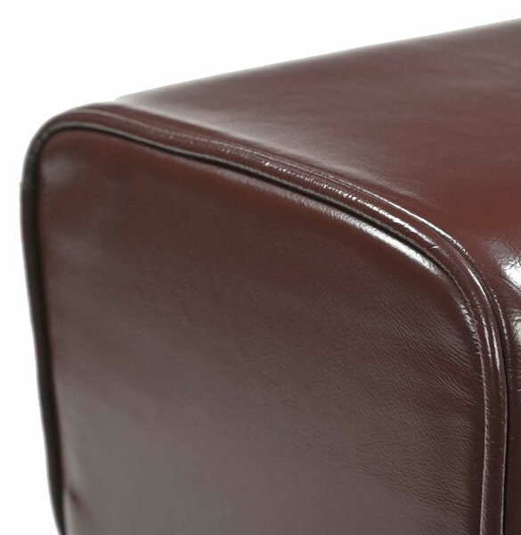 VidaXL pad Sötét Barna 110 x 30 x 45 cm Valódi Bőr