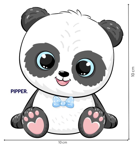 PIPPER. Matrica a kapcsoló felett "Panda fiú"