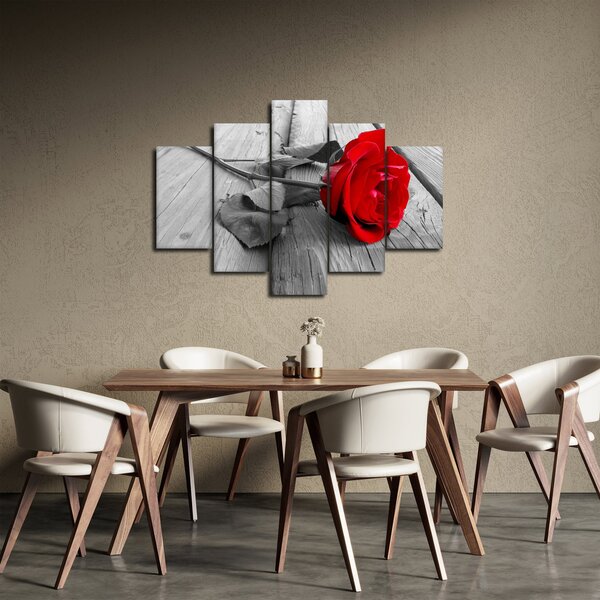 Egy vörös rózsa képe (150x105 cm)