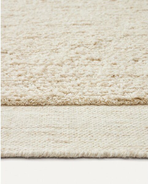 Fehér gyapjú szőnyeg 200x300 cm Marely – Kave Home