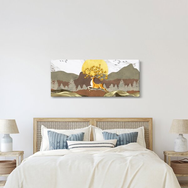 Egy szarvas képe (120x50 cm)