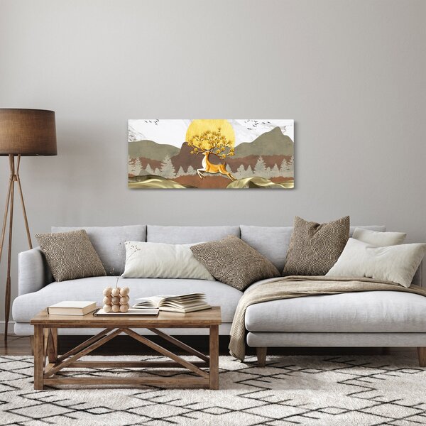 Egy szarvas képe (120x50 cm)