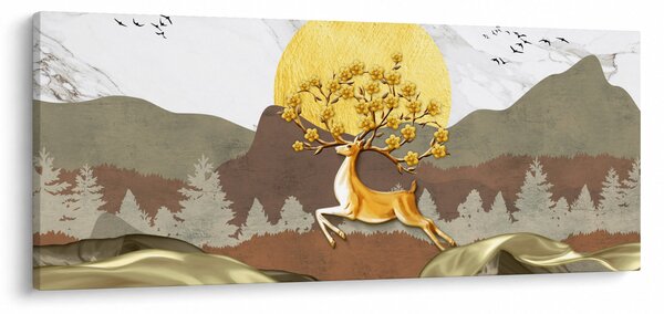 Egy szarvas képe (120x50 cm)