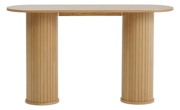 Natúr színű konzolasztal 40x130 cm Nola – Unique Furniture