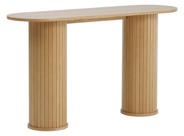 Natúr színű konzolasztal 40x130 cm Nola – Unique Furniture