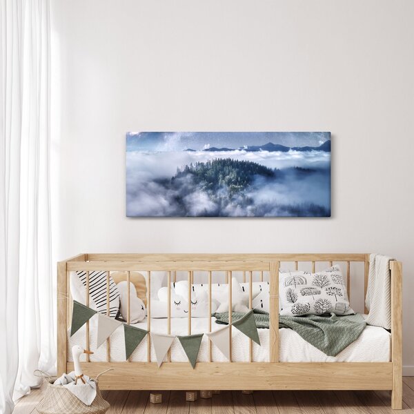 Egy erdő képe a ködben (120x50 cm)