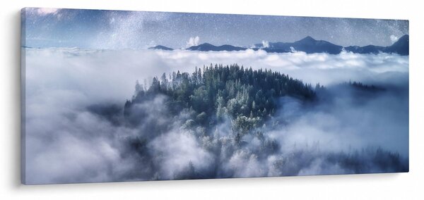 Egy erdő képe a ködben (120x50 cm)