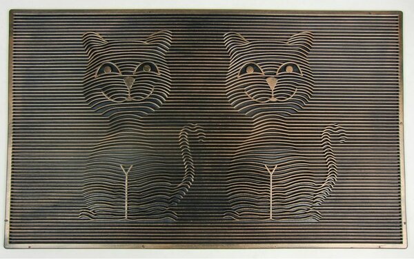 Macskák gumi lábtörlő, 45 x 75 cm