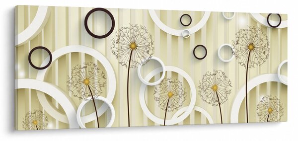 Absztrakt pitypangos kép (120x50 cm)