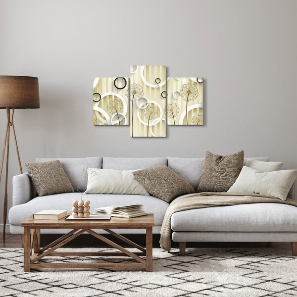 Absztrakt pitypangos kép (90x60 cm)