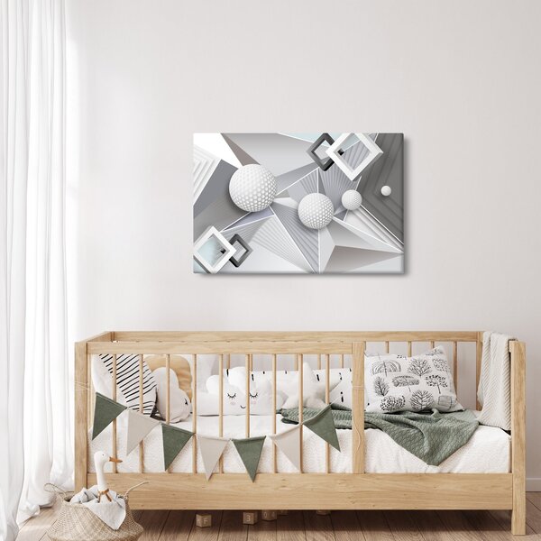 Geometriai absztrakt kép (90x60 cm)