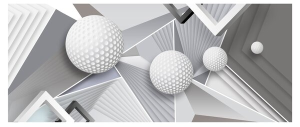 Geometriai absztrakt kép (120x50 cm)