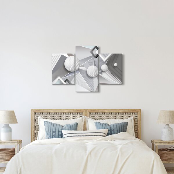 Geometriai absztrakt kép (90x60 cm)