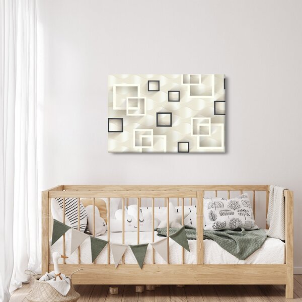 Geometriai absztrakt kép (90x60 cm)