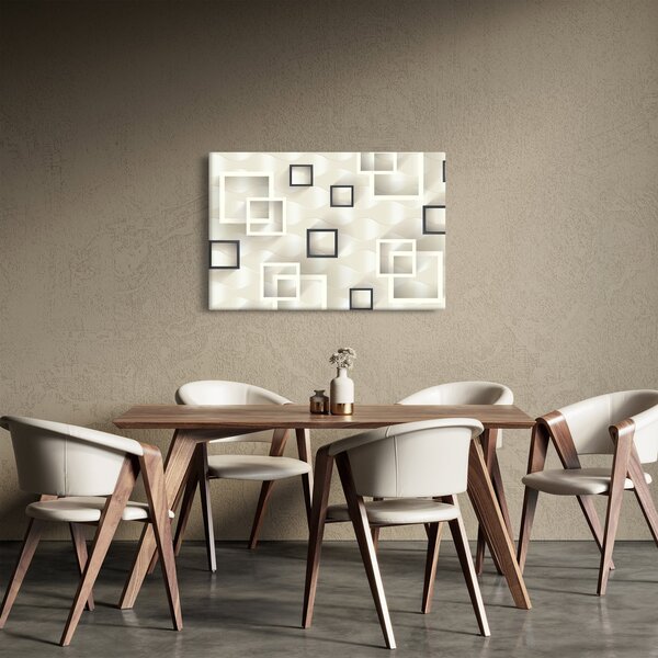 Geometriai absztrakt kép (90x60 cm)