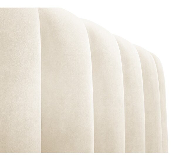 Bézs kárpitozott franciaágy tárolóhellyel, ágyráccsal 200x200 cm Kelp – Micadoni Home