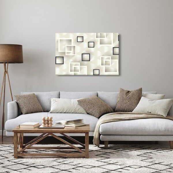 Geometriai absztrakt kép (90x60 cm)