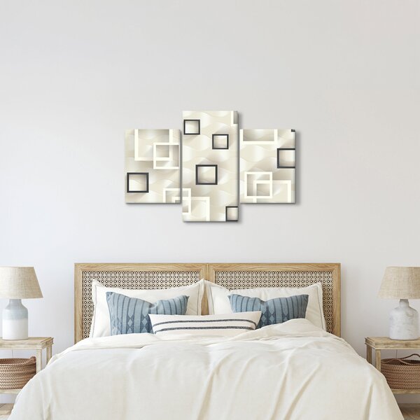 Geometriai absztrakt kép (90x60 cm)