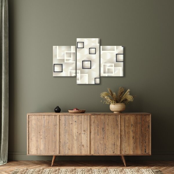 Geometriai absztrakt kép (90x60 cm)