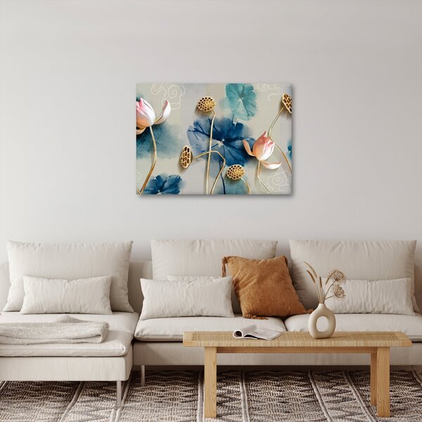 Kép virággal (70x50 cm)