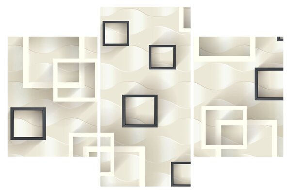 Geometriai absztrakt kép (90x60 cm)
