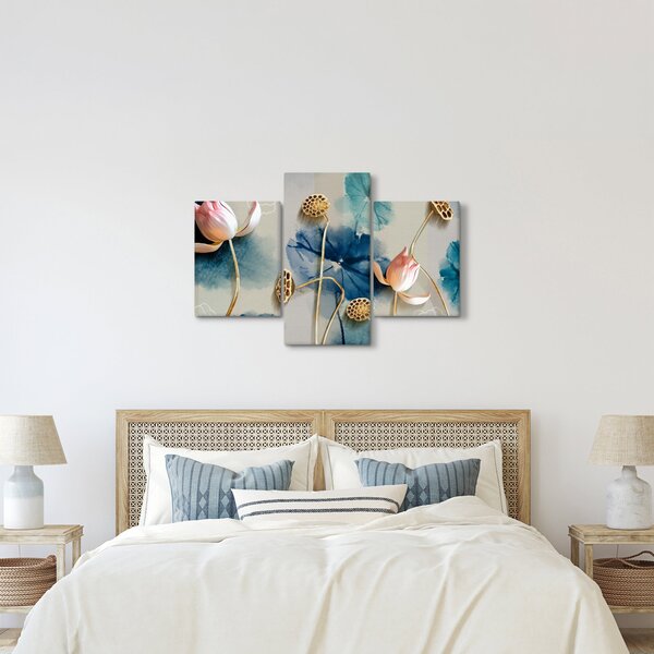 Kép virággal (90x60 cm)